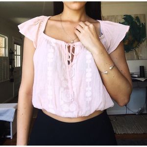 Pink Boho Top